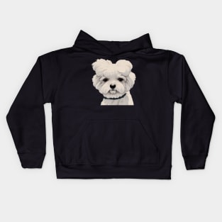 Tired Maltipoo Puppy Dog Mom Kids Hoodie